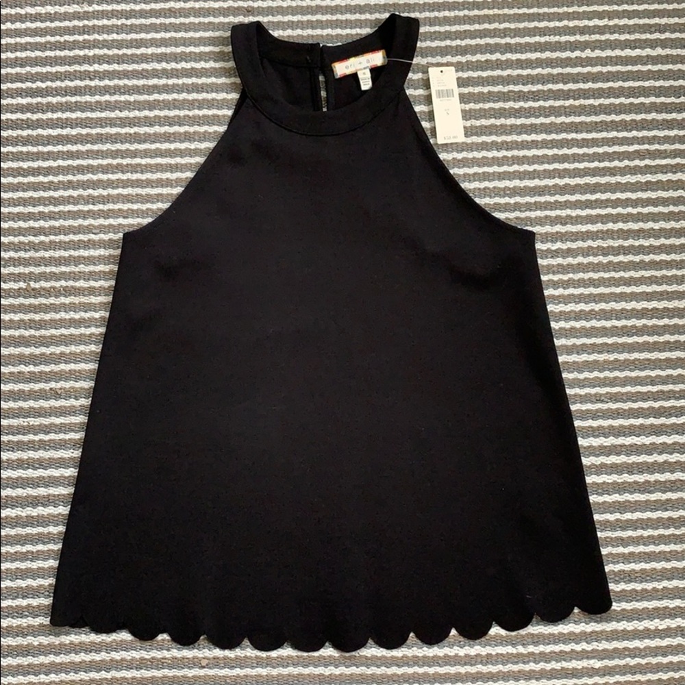 NWT - Eri + Ali Black Halter Tank. Sz S